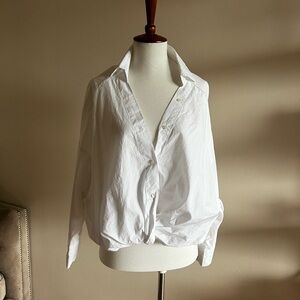 Zara White Button-Up Shirt